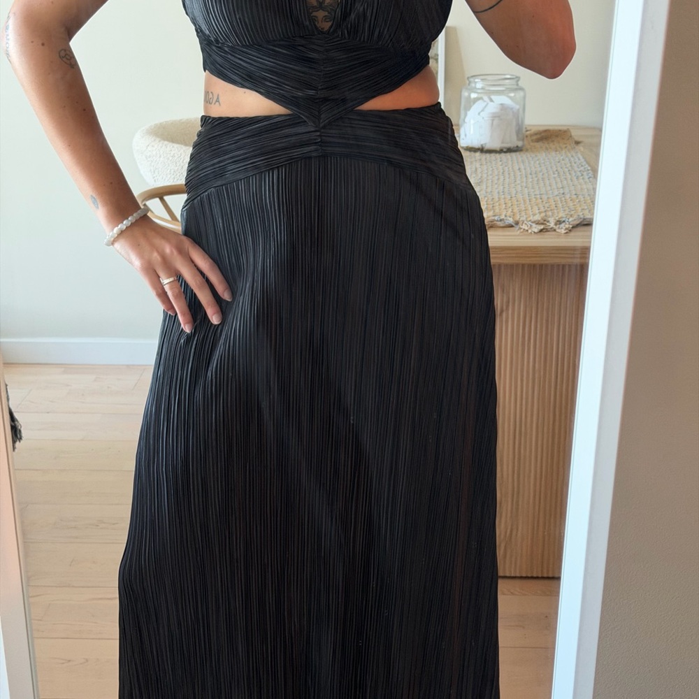 Black (Silver-ish) Cutout Dress